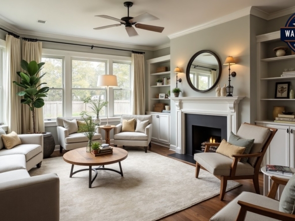 View of a large living space