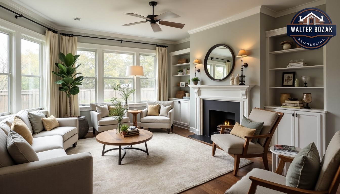 View of a large living space